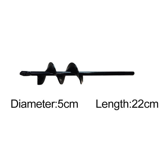 1pc Garden Drill Bit Steel Material Short Stem Plants Flower Seed Planting Ground Hole Making Twist Auger Earth Drill Bits Tool