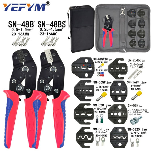 Crimping Pliers Set SN-48BS(=SN-48B+SN-28B) Jaw Kit for 2.8 4.8 6.3 VH3.96/Tube/Insulation Terminals Electrical Clamp Min Tools