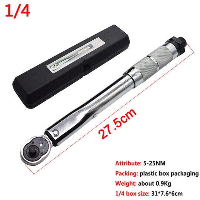 1/4 3/8 1/2 Square Drive Torque Wrench Drive Two Way To Accurately Mechanism Wrench Hand Tool Spanner Torque Meter Preset Ratche