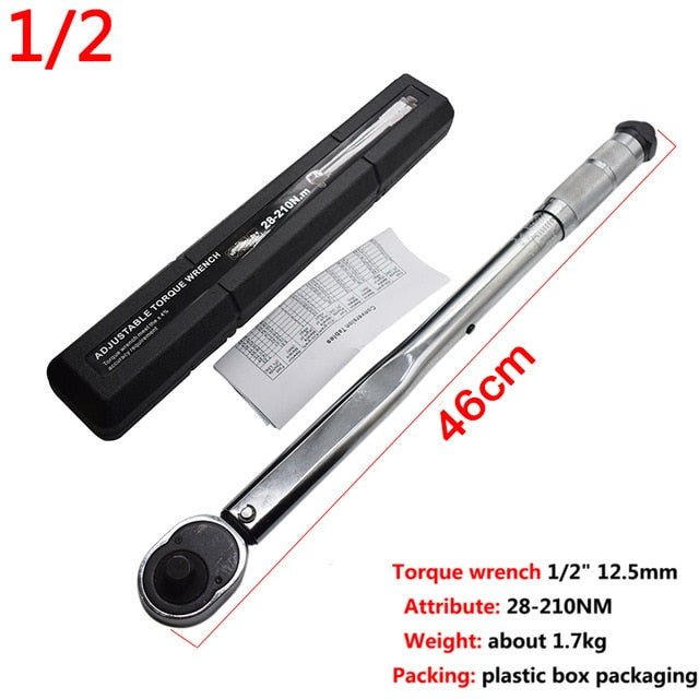 1/4 3/8 1/2 Square Drive Torque Wrench Drive Two Way To Accurately Mechanism Wrench Hand Tool Spanner Torque Meter Preset Ratche