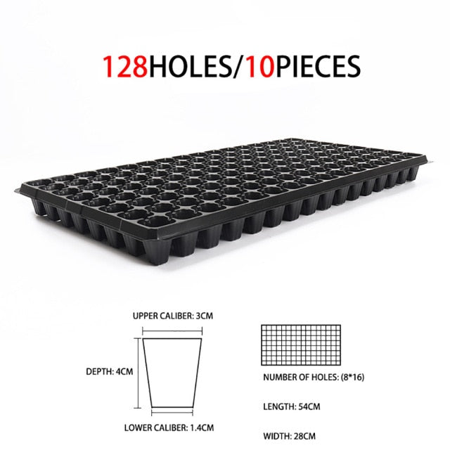 10Pcs Cells Seedling Starter Tray Extra Strength Seed Germination Plant Flower Pots Nursery Grow Box Propagation For Gardening