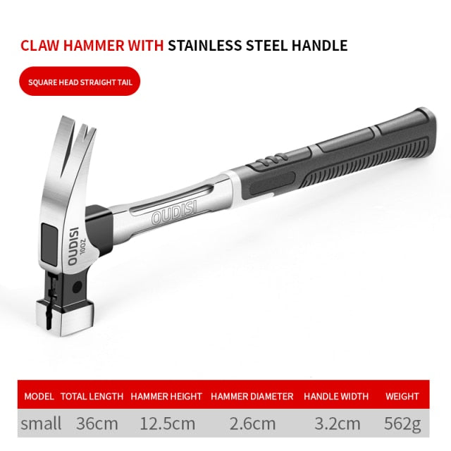 OUDISI Heavy Claw Hammer 100Z/130Z Nail Hammer Tool Steel Woodworking Striking Tools Magnetic Automatic Nail Suction Hammer