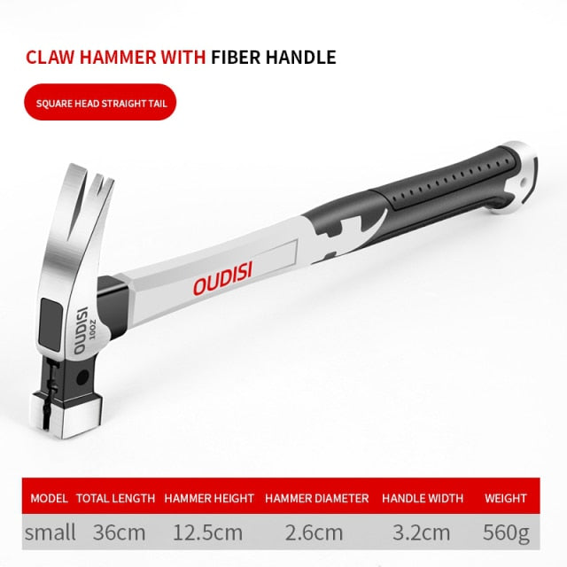 OUDISI Heavy Claw Hammer 100Z/130Z Nail Hammer Tool Steel Woodworking Striking Tools Magnetic Automatic Nail Suction Hammer