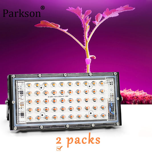 2pcs 50W LED Grow Light 220V Full Spectrum Phytolamp For Plants Outdoor Indoor Greenhouse Flower Seeds Grow Tent Box LED Lamps