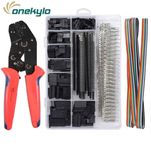 SN-28B 0.1-1mm² Crimping pliers tool set-1550pcs 2.54mm Dupont connectors and crimp pins，460pcs 2.54 mm JST-XH JST connector kit