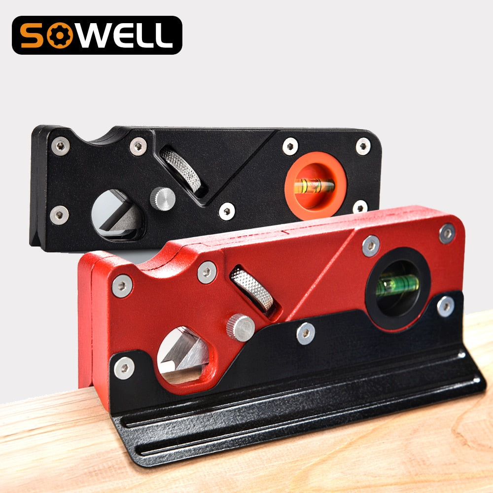 SOWELL Chamfer Hand Planer with Backer Woodworking Edge Corner Plane Manual Planer Carpenter Hand Tool