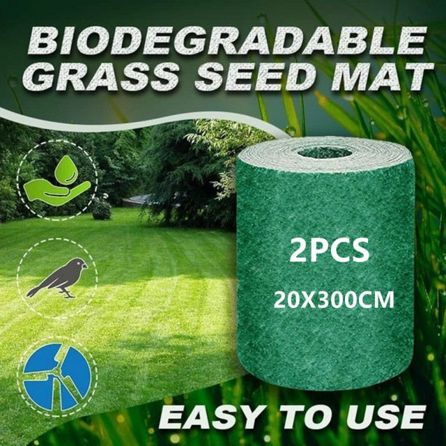 20*300cm Grass Seed MatNo Seeds  Fertilizer Garden Picnic Gardening Lawn Planting Mat Gardening seed planting supplies Paper Mat