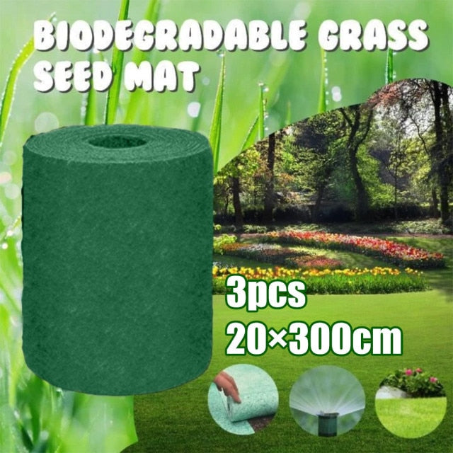 20*300cm Grass Seed MatNo Seeds  Fertilizer Garden Picnic Gardening Lawn Planting Mat Gardening seed planting supplies Paper Mat