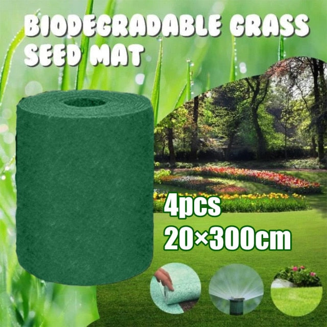 20*300cm Grass Seed MatNo Seeds  Fertilizer Garden Picnic Gardening Lawn Planting Mat Gardening seed planting supplies Paper Mat