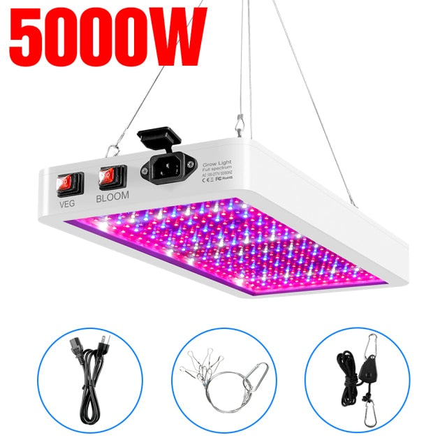 LED Quantum Board Plant Light 2835 Chip Full Spectrum Phyto Lamp For Cultivate Seed Flower 4000W 5000W Waterproof Grow Lights