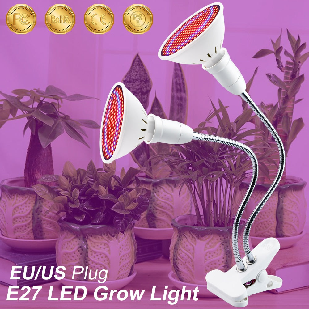 Plant Lamp LED Grow Light E27 LED Full Spectrum Lamp Hydroponic Light Bulb Flower Seeds Growth LED Fitolamp 48 60 80 126 200leds