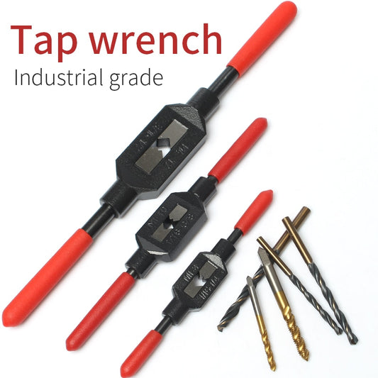 Anti skid handle tapping Tapping Manual tap wrench Tapping tool T-shaped adjustable M1-4 M10-M33 Feeding tap with twist drill