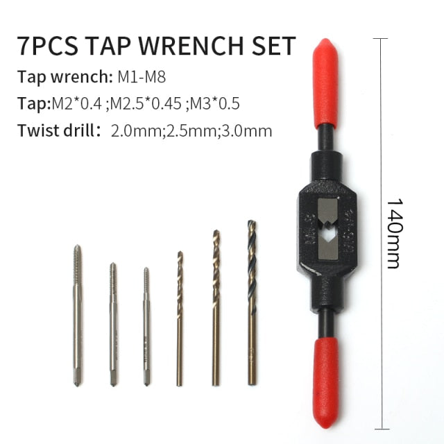 Anti skid handle tapping Tapping Manual tap wrench Tapping tool T-shaped adjustable M1-4 M10-M33 Feeding tap with twist drill