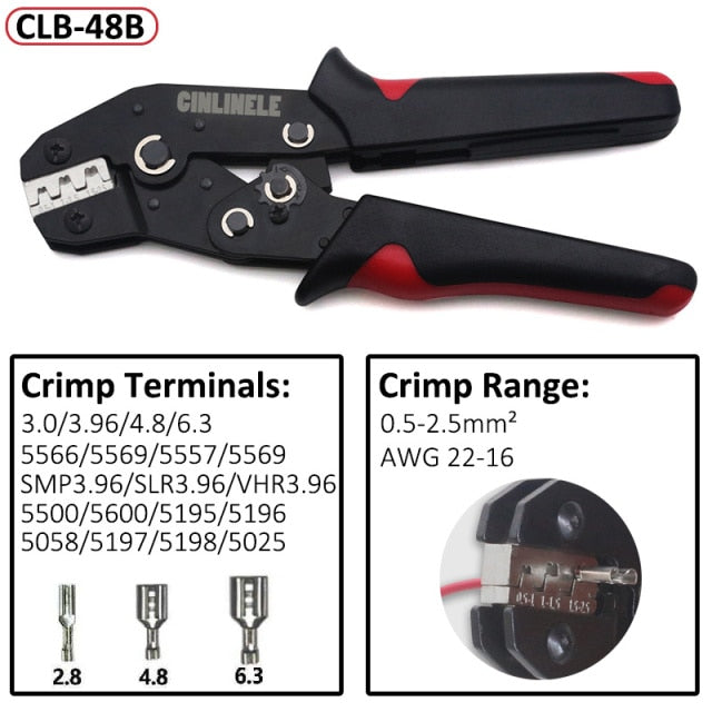 DuPont/D-SUB Terminals Crimping Pliers Hand Tools Robust Crimper Dies Set With Canvas Bag for PH2.0 XH2.55557 VH3.96 JST1.25