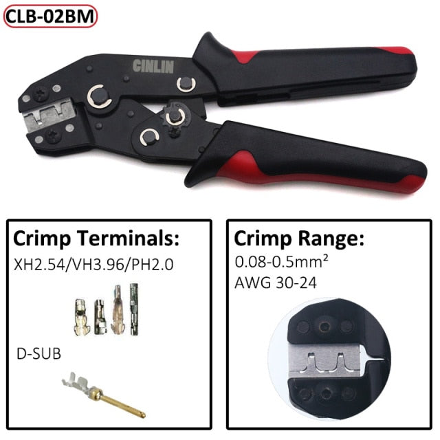 DuPont/D-SUB Terminals Crimping Pliers Hand Tools Robust Crimper Dies Set With Canvas Bag for PH2.0 XH2.55557 VH3.96 JST1.25