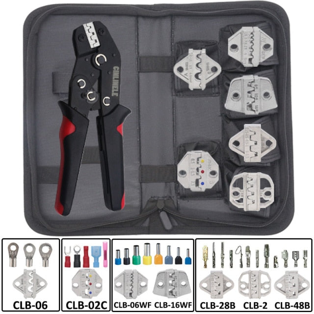 DuPont/D-SUB Terminals Crimping Pliers Hand Tools Robust Crimper Dies Set With Canvas Bag for PH2.0 XH2.55557 VH3.96 JST1.25