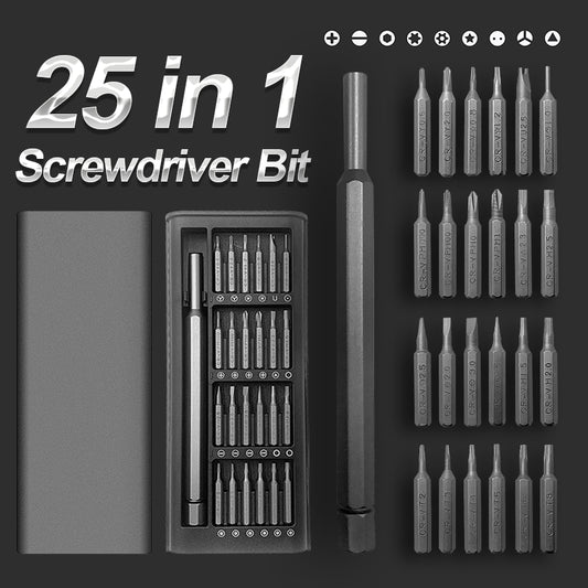 Screwdriver Kit 24 Precision Magnetic Bits DIY Dismountable Screw Driver Set Mini Tool Case For Smart Home PC Phone Repair